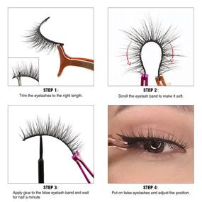 img 3 attached to ⚡ OBEYA Eyelash Glue: Strong Hold, Latex-Free, 5ml - Black False Lash Glue