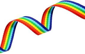 img 1 attached to 🌈 Colorful Striped Grosgrain Ribbon: Morex Rainbow, 3/8 inch x 20-Yard