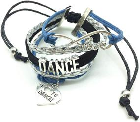 img 1 attached to TimeLogo Dance Bracelet for Girls: Stylish Infinity Dance Jewelry for Birthday Parties, Recitals, and Dance Teams