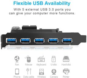 img 3 attached to 🚀 Rocketek 5-Port USB 3.1 Gen 1 USB Hub - Expansion Bay, 5 Gb/s Performance, MacOS, Linux, Windows Compatible - No Driver Required