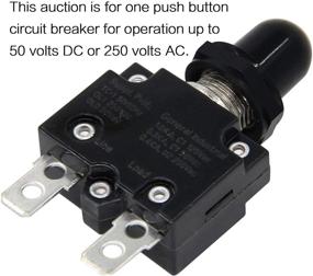 img 1 attached to RKURCK AC 125/250V Push Button Reset 15A Circuit Breakers Thermal Overload Protector With Quick Connect Terminals And Waterproof Button Black Cap(5 Pcs）