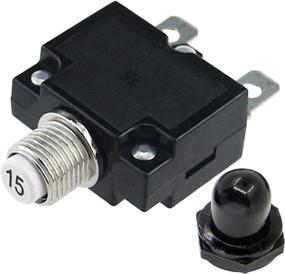 img 3 attached to RKURCK AC 125/250V Push Button Reset 15A Circuit Breakers Thermal Overload Protector With Quick Connect Terminals And Waterproof Button Black Cap(5 Pcs）