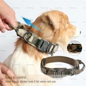 img 3 attached to 🐶 SunteeLong Tactical Dog Collar: Premium Adjustable Nylon Collar with Handle for Training Small Medium Large Dogs - Quick Release, Heavy Duty Buckle