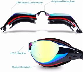 img 3 attached to AIKOTOO Nearsighted Swim Goggles: Perfect Vision for Shortsighted Swimmers