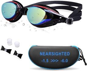 img 4 attached to AIKOTOO Nearsighted Swim Goggles: Perfect Vision for Shortsighted Swimmers