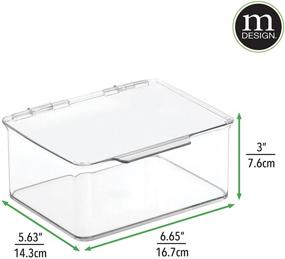 img 1 attached to mDesign Clear Stackable Storage Bins - 8 Pack for Art Supplies Organization