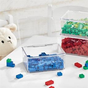 img 2 attached to mDesign Clear Stackable Storage Bins - 8 Pack for Art Supplies Organization