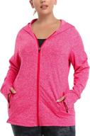 foreyond plus size fleece jacket: full zip hoodie for women, long sleeve, workout sweatshirt логотип