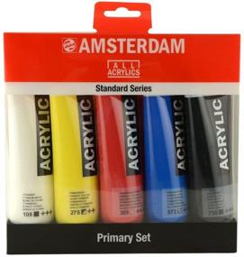img 1 attached to 🎨 Set of 3 Packs - Royal Talens Amsterdam Standard Series Acrylic Color, 120ml Tubes, Multicolor - Primary Colors Set (17790905)