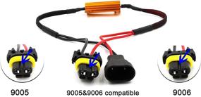 img 1 attached to Alla Lighting 9005 9006 HB3 HB4 9012 LED Load Resistors Adapter: Error-Free Solution for Headlights/Fog Lights Flashing/Flickering/Error Codes with Can-bus Bypass Wiring Harness Decoder