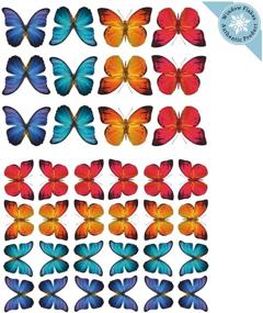 img 4 attached to 🦋 36 Glass Window Butterfly Clings - Window Decals for Bird Strikes and Anti-Collision Stickers, Decorative Butterflies Window Decor for Sliding Glass Doors