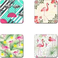 newing beautiful flamingos pattern square логотип