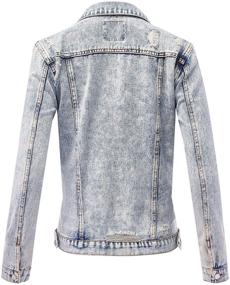 img 3 attached to FashionMille Women Washed Denim Jacket FWJ1141 YELLOW S Women's Clothing