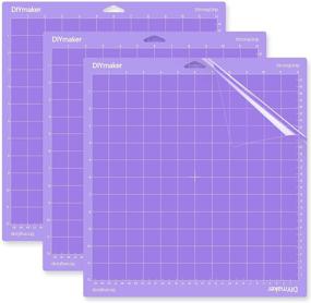 img 4 attached to 🔪 3 Pieces Stronggrip Cutting Mat 12x12: Non-Slip Sticky Mat for Cricut Maker 3, Explore 3, Air 2, Air, One-Diymaker