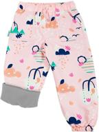 👖 jan & jul kids' waterproof cozy-dry rain/snow pants: fleece lined and weatherproof logo