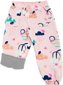 img 4 attached to 👖 JAN & JUL Kids' Waterproof Cozy-Dry Rain/Snow Pants: Fleece Lined and Weatherproof