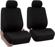 fh group universal fit flat cloth pair bucket seat cover, black, fh-fb050102 – fits most cars, trucks, suvs, and vans logo