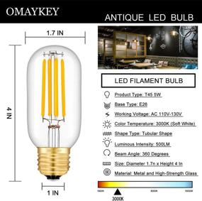 img 3 attached to OMAYKEY Dimmable T45X110Mm Filament Industrial Electrical Equivalent