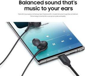 img 1 attached to 🎧 Ensales OEM Amazing 2020 Stereo Headphones for Samsung Galaxy Note 10, Note 10+, S10, S9 Plus - AKG Designed with Mic - Braided Cable & Type-C Connector Black + Bonus Cable Organizer