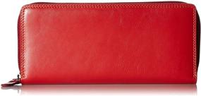 img 4 attached to Women's Handbags & Wallets: Visconti Colored Purple Leather Checkbook Collection