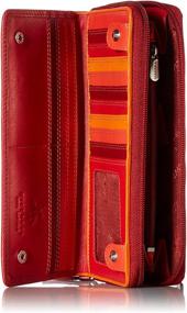 img 1 attached to Women's Handbags & Wallets: Visconti Colored Purple Leather Checkbook Collection