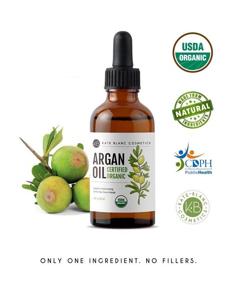 img 2 attached to 💧 Kate Blanc Cosmetics: 100% Pure Organic Argan Oil for Hair, Skin, and Nails. Coldpressed, USDA Certified. Repair Dry & Damaged Hair, Moisturize Skin, Enhance Nail Health (Light 4oz)