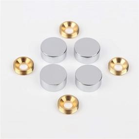 img 3 attached to 🔩 Enhance Your Décor with 4 Pack Brass Cap Mirror Screws, 0.6", Polished Chrome