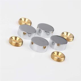 img 2 attached to 🔩 Enhance Your Décor with 4 Pack Brass Cap Mirror Screws, 0.6", Polished Chrome