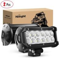 🚚 nilight 60002f-b: super bright 6.5inch flood led off road lights - 2pcs 36w for trucks, boats | high-performance driving & work lights with 2-year warranty logo