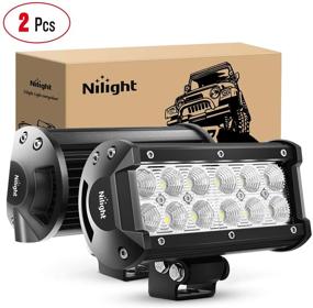 img 4 attached to 🚚 Nilight 60002F-B: Super Bright 6.5Inch Flood Led Off Road Lights - 2PCS 36w for Trucks, Boats | High-Performance Driving & Work Lights with 2-Year Warranty