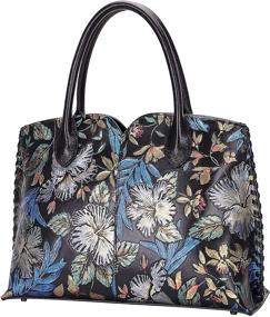 img 1 attached to 👜 PIJUSHI Designer Handbags Satchel Black - Stylish Women's Satchels, Handbags & Wallets