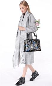 img 3 attached to 👜 PIJUSHI Designer Handbags Satchel Black - Stylish Women's Satchels, Handbags & Wallets