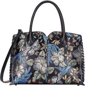 img 4 attached to 👜 PIJUSHI Designer Handbags Satchel Black - Stylish Women's Satchels, Handbags & Wallets