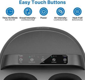 img 3 attached to RENPHO Full Covered Heat Foot Massager Machine with Remote - Shiatsu Deep Kneading, Multi-Level Setting, Handle Design - Relieve Tired Muscles and Plantar Fasciitis, Fits up to Size 12 feet