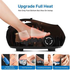 img 2 attached to RENPHO Full Covered Heat Foot Massager Machine with Remote - Shiatsu Deep Kneading, Multi-Level Setting, Handle Design - Relieve Tired Muscles and Plantar Fasciitis, Fits up to Size 12 feet