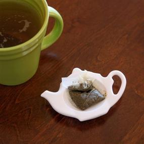 img 1 attached to ☕ Set of 4 Teapot-Shaped Teabag Holders by Home-X