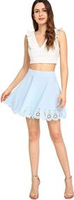 img 1 attached to 👗 SheIn Women's Cutout Scallop Flared Skirts: Trendy and Elegant Women's Clothing