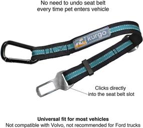 img 3 attached to 🐶 Kurgo Direct to Seat Belt Tether for Dogs - Universal Car Seat Belt for Pets with Adjustable Length - Quick & Easy Installation for Enhanced Dog Safety