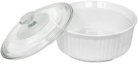 img 1 attached to 🍲 CorningWare French White 2-1/2-Quart Round Casserole Dish: Finest Quality with Glass Cover