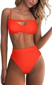 img 4 attached to 👙 Mulisky Strappy Brazilian Swimsuits: Trendy Women's Swimwear in Swimsuits & Cover Ups
