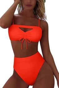 img 1 attached to 👙 Mulisky Strappy Brazilian Swimsuits: Trendy Women's Swimwear in Swimsuits & Cover Ups
