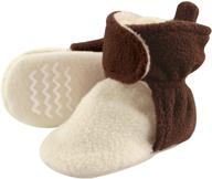 👶 hudson baby cozy fleece booties - unisex baby footwear for optimal comfort logo