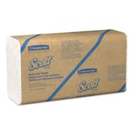 scott 01807 multi-fold towels: 100% recycled, white, 9 1/5x9 2/5 (case of 16 packs) logo