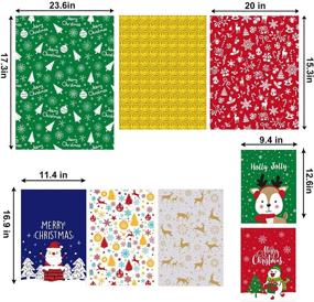 img 2 attached to 🎁 TOMNK Christmas Bags - 46 Pieces of Wrapping Bags in 8 Assorted Styles with Ribbon Ties for Xmas and Holiday Goodies