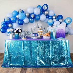 img 1 attached to 🌸 Enhance Your Event with DUOBAO Lavender Sequin Tablecloth Decorations