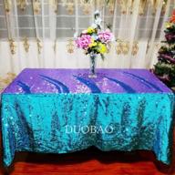 🌸 enhance your event with duobao lavender sequin tablecloth decorations logo