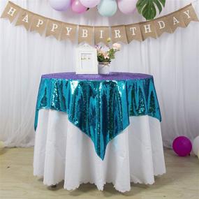 img 3 attached to 🌸 Enhance Your Event with DUOBAO Lavender Sequin Tablecloth Decorations