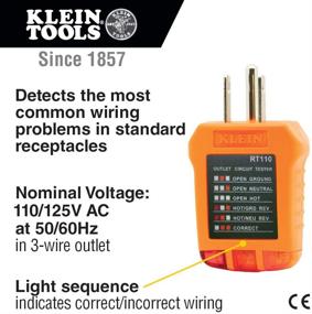 img 3 attached to Enhanced North American AC Electrical Outlet Receptacle Tester - Klein Tools RT110