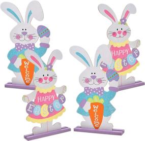 img 4 attached to 🐰 Easter Bunny Gift Boutique: Bunny Decorations for Table Centerpieces, Outdoor Garden, Yard, Lawn and Patio Decor - Spring Bunny Centerpiece Sculptures, Statues, and Figurines Perfect for Home, Parties, and Party Favors