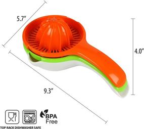 img 1 attached to 🍊 Urban Trend Tango Citrus Juicer: Dual Juicing Heads for Lemons, Limes, Oranges, and Grapefruit - Ergonomic Handle and Non-Slip Base